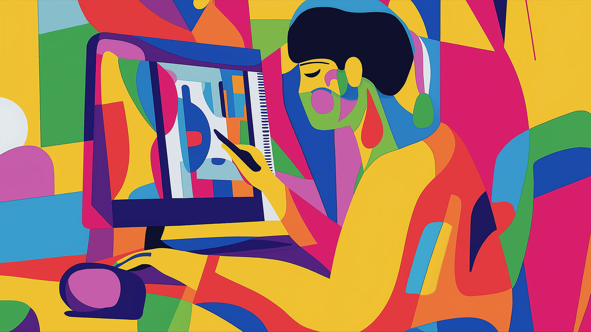 Abstraction d'un professionnel de l'informatique au travail